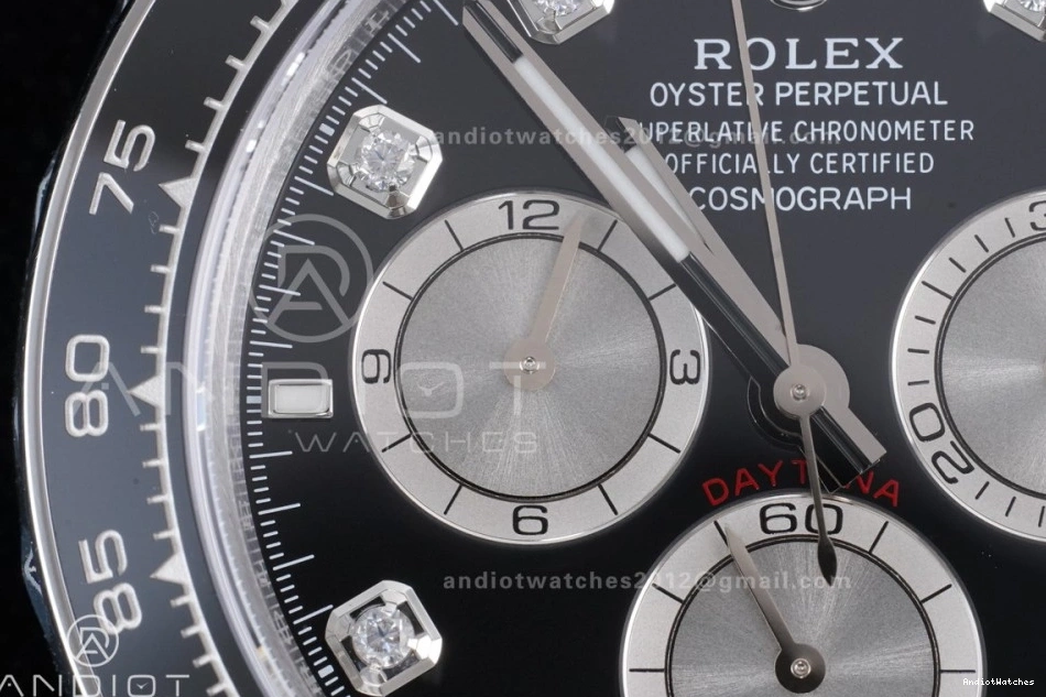 Diamonds SoftTouch Oysterflex Dial Strap Silver 816 Black (Weighted) VS4131 on 1:1 Best V2 126519 VSF Daytona Edition 1103